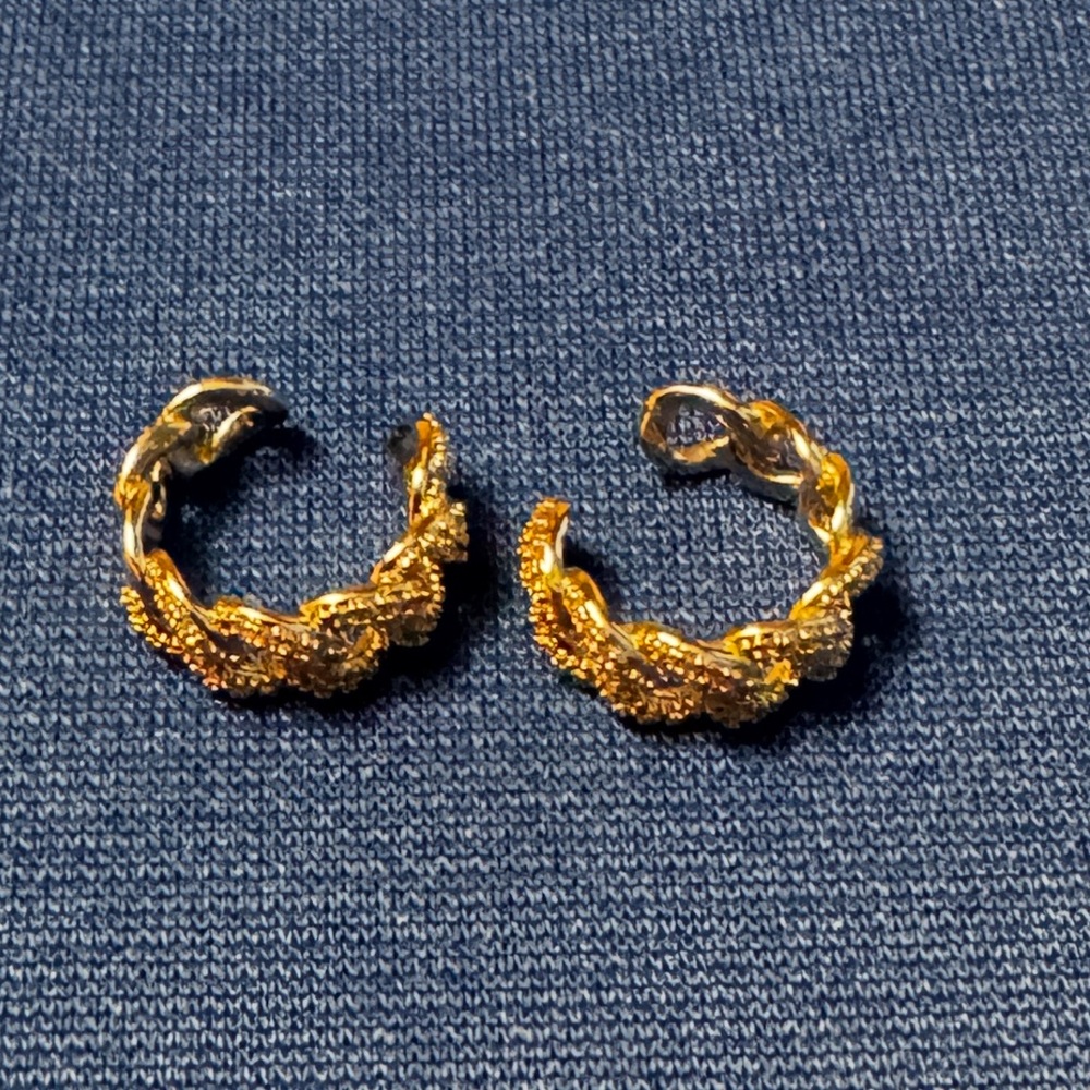Elegant Silver-Tone Ear Huggies